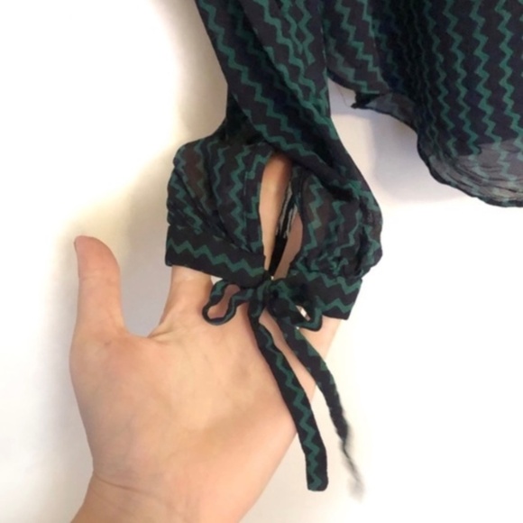 Anthropologie Maeve Tie Front Blouse - Picture 4 of 7